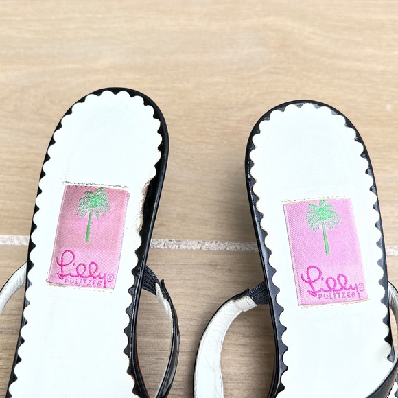Lilly Pulitzer Y2K Kitten Heels Sandals Size 9.5 Patent Leather - Picture 5 of 11